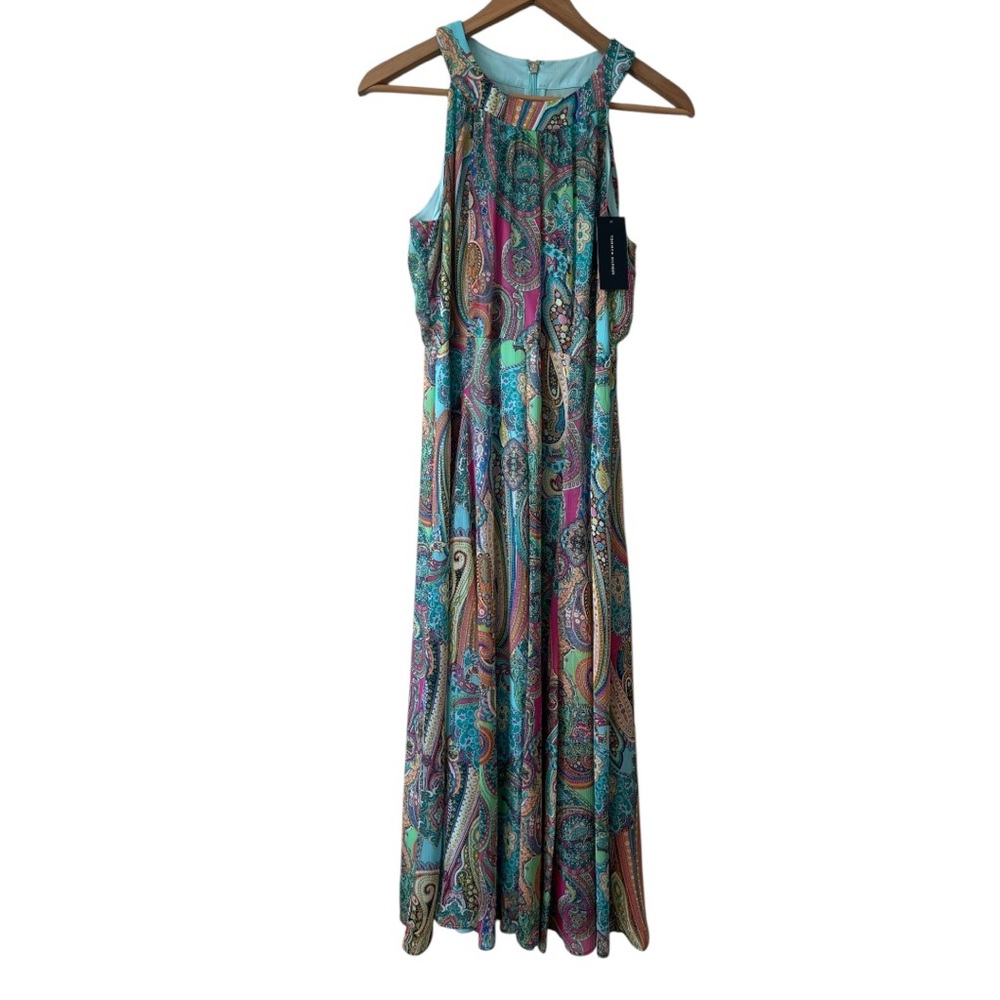 Tommy Hilfiger Paisley Midi Dress Size 4 Boho Resort Anthropologie Style NWT - Picture 3 of 11